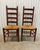 Classic pair of vintage tall ladder back rope seat dining chairs. No Makers marks but quality is excellent. Super sturdy...