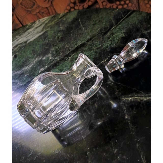 1940s French Antique Crystal & Silver Plate Cruet Serving Set Pair For Sale - Image 10 of 16