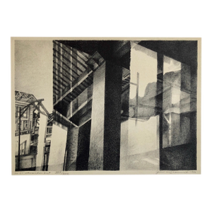 JIm McCormickChicago Scene Modernist Architectural Lithograph, Nevada Artist, 1980