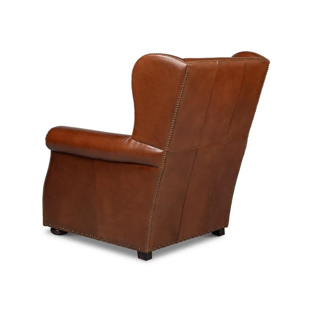 2020s Classic Leather Armchair For Sale - Image 5 of 12