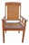Andrianna Shamaris Colonial Teak Wood and Rattan Chair For Sale