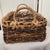 Vintage 11” Hand-Woven Grapevine Gathering Basket - Signed Br For Sale - Image 4 of 12