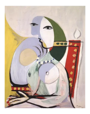 2002 Pablo Picasso 'Woman in an Armchair' Cubism Yellow,Red,Green,White,Black Israel Offset Lithograph