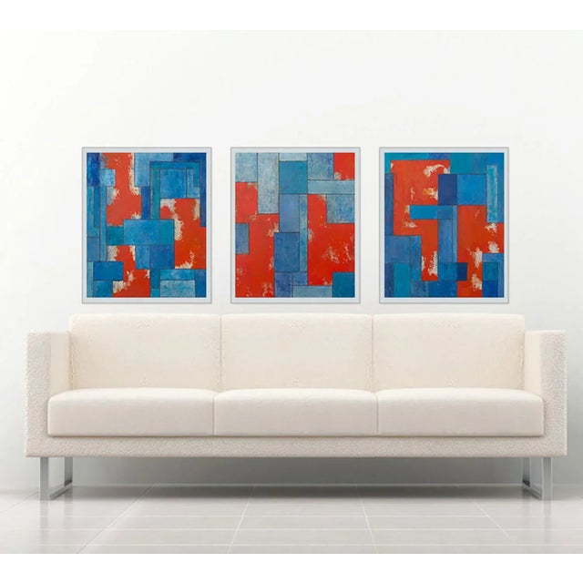 Contemporary Abstract Geometric Painting For Sale - Image 4 of 4