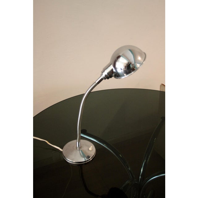 Mid-Century Modern Chrome Table Lamp with Flexible Neck, 1970s For Sale - Image 7 of 7
