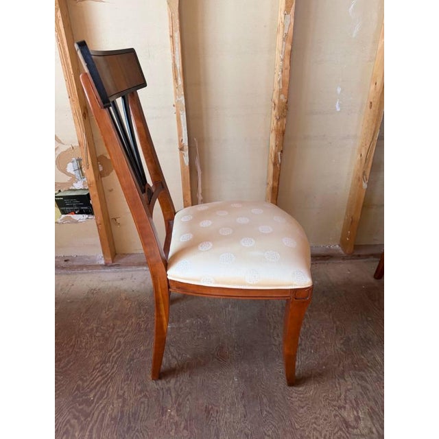 Brown Late 20th Century Set of 4 Century Neoclassical Style Dining Room Chairs For Sale - Image 8 of 17