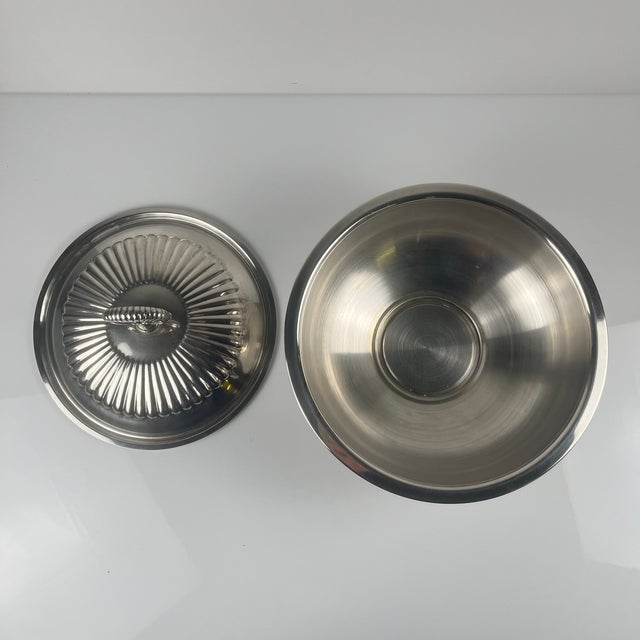 Italian Silver-Plated Metal Vegetable Tureen from PM Italy, 1960-1980 For Sale - Image 4 of 14