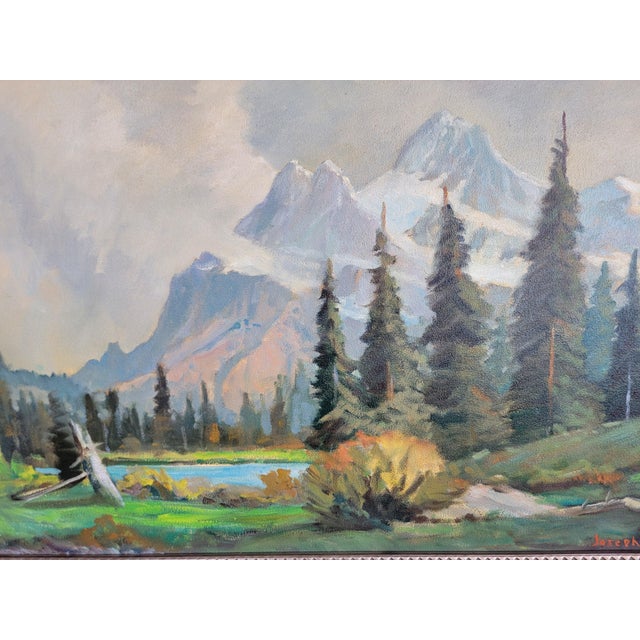 California Impressionistic Mountain Landscape Painting by Joseph H. Bennett For Sale In San Francisco - Image 6 of 9