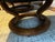 Wood Ekornes Stressless Black Leather Recliner and Ottoman With Wood Base For Sale - Image 7 of 13