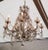 Charming large beaded Italian chandelier with original 1940's elements. Classic shabby chic style.
