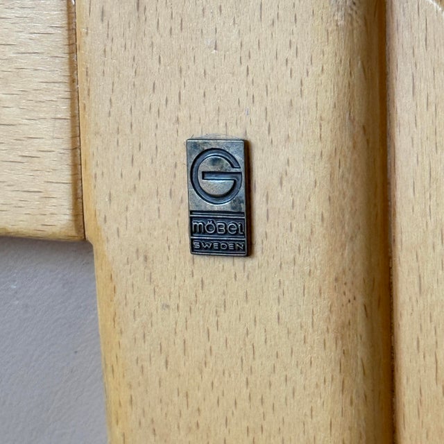 Tan Mid 20th Century Swedish Slim Chairs by Göte Möbler For Sale - Image 8 of 8