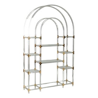 Vintage Acrylic Glass Shelf by Charles Hollis Jones, 1970s For Sale