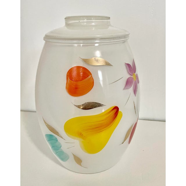 American Vintage Bartlett Collins Milk White Glass Cookie Jar For Sale - Image 3 of 13