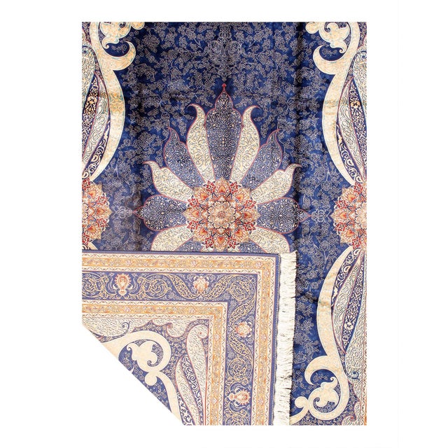 Traditional Pasargad DC Exquisite Design Paris Palace Fine Power Loom V.Silk Rug For Sale - Image 3 of 3