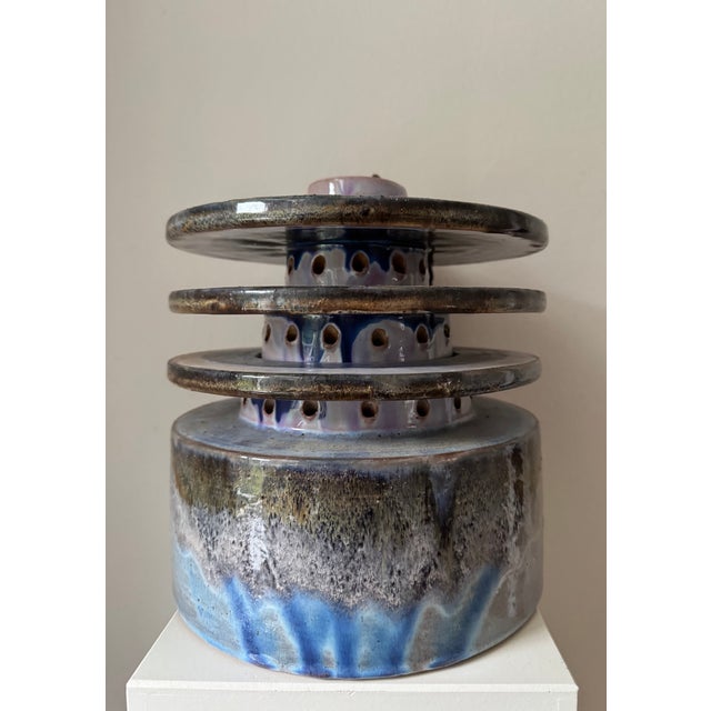 1970s Stoneware Pendant Light by Jette Hellerøe, Denmark, 1960s For Sale - Image 5 of 5