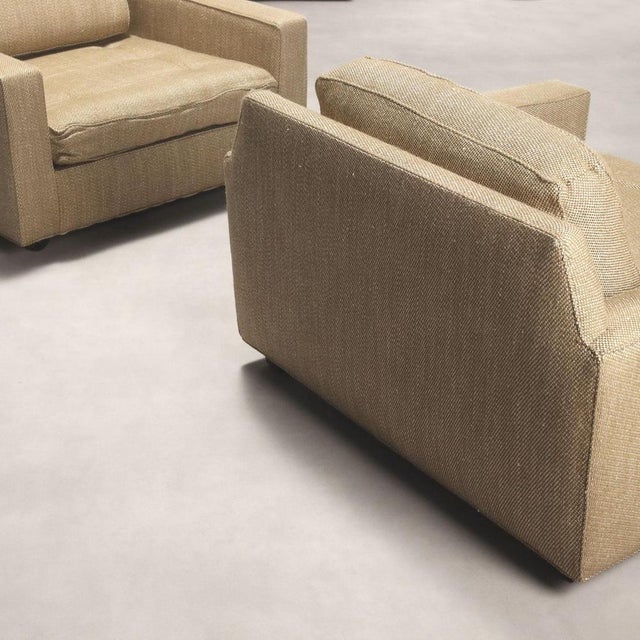 Wood Vintage Lounge Chairs in Fabric, 1960s, Set of 2 For Sale - Image 7 of 11