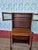 Antique Mission Style Wood Secretary Desk Hutch Stained Glass For Sale - Image 11 of 12