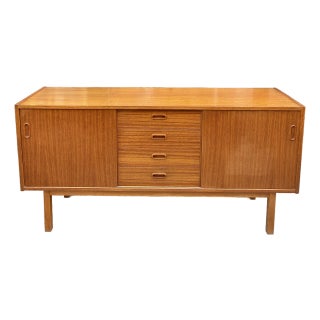 1970s Compact Teak Credenza From Sweden For Sale