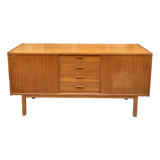 1970s Compact Teak Credenza From Sweden For Sale