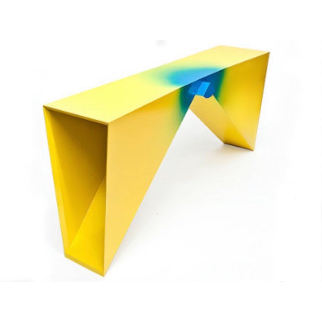 The "Origami" Console: Rare Rafael De Cárdenas Sculptural Table – Limited Edition, Attributed For Sale - Image 4 of 14