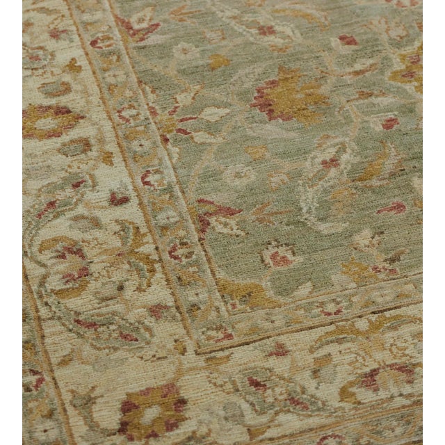 MANSOUR 1990s Mansour Handwoven Wool Agra Inspired Rug For Sale - Image 4 of 8
