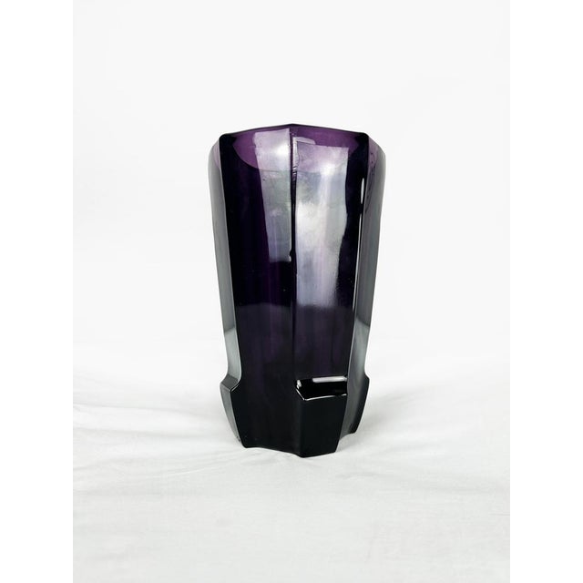 Vintage Art Deco Moser Glass Vase by Josef Hoffmann, 1920s For Sale - Image 11 of 17
