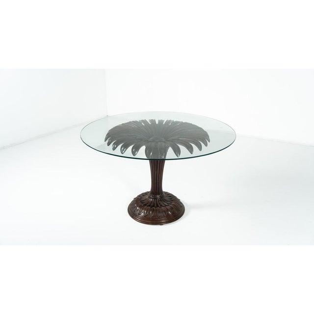 Wood Sunflower Dining Table in Wood and Glass, Italy, 1960s For Sale - Image 7 of 12