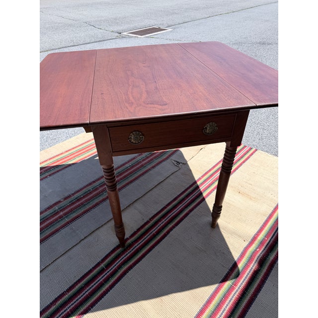 19th Century English Mahogany Drop-Leaf Pembroke Table, Circa 1850–1870 For Sale - Image 12 of 12