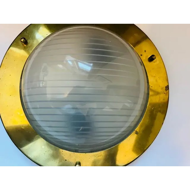 Nautical Italian Mid-Century 1960s Flush Ceiling Lamp For Sale - Image 10 of 10
