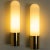 Metal Opaque Glass and Brass Wall Light by Limburg, Germany, 1970s For Sale - Image 7 of 13