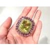 Bochic "Orient" Vintage Diamond, Lemon Quartz & Gem Ring Set 18K Gold & Silver For Sale - Image 16 of 18