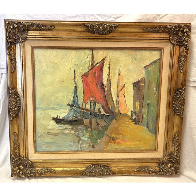 Delightful original oil painting on canvas attributed to Louise Minert Kelly (American 1876-1948) from the early 20th...