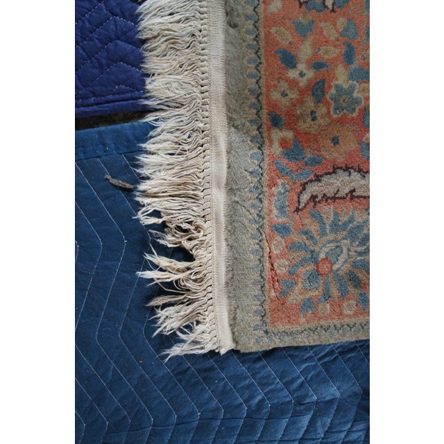 Vintage Hand Knotted Wool Geometric Curvilinear Medallion Rug Runner 3' X 10' For Sale - Image 9 of 14
