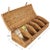 Artifacts Rattan 5 Section Tea Box with Lid in Brown For Sale - Image 4 of 4