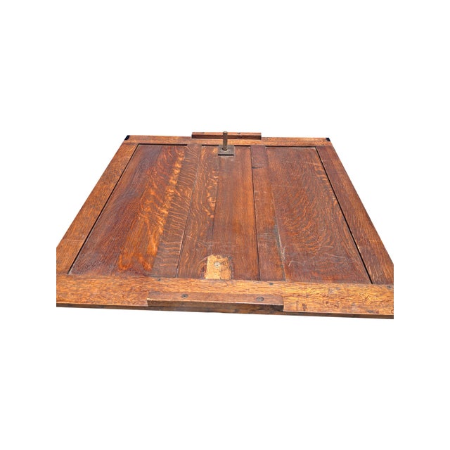 Wood Antique Barley Twist Leg Extendable Dining or Kitchen Table in Oak Wood For Sale - Image 7 of 11