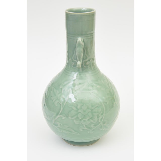 Mid Century Modern Chinese Porcelain Celadon Vase, 1950's For Sale - Image 4 of 11
