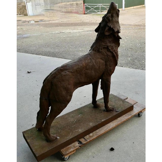 Unknown, Howling Wolf, 1970s, Cast Iron For Sale - Image 6 of 11