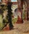 Angela Devlin "California Mission Courtyard Columns" Mixed Media Architectural Landscape 1926 For Sale - Image 4 of 7