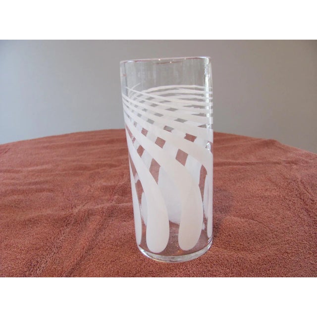 Anthony Stern 7.5" Tall Blown Glass Cylinder Vase For Sale In Providence - Image 6 of 13