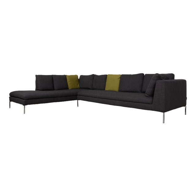 Grey Fabric Corner Sofa from La Nuova Casa For Sale