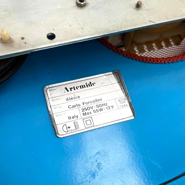 Metal Multicolor Alesia Ceiling Lamp by Carlo Forcolini for Artemide, 1980s For Sale - Image 7 of 10