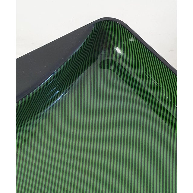 1970s Vintage Striped Tray in Acrylic Glass from Guzzini, Italy, 1970s For Sale - Image 5 of 9