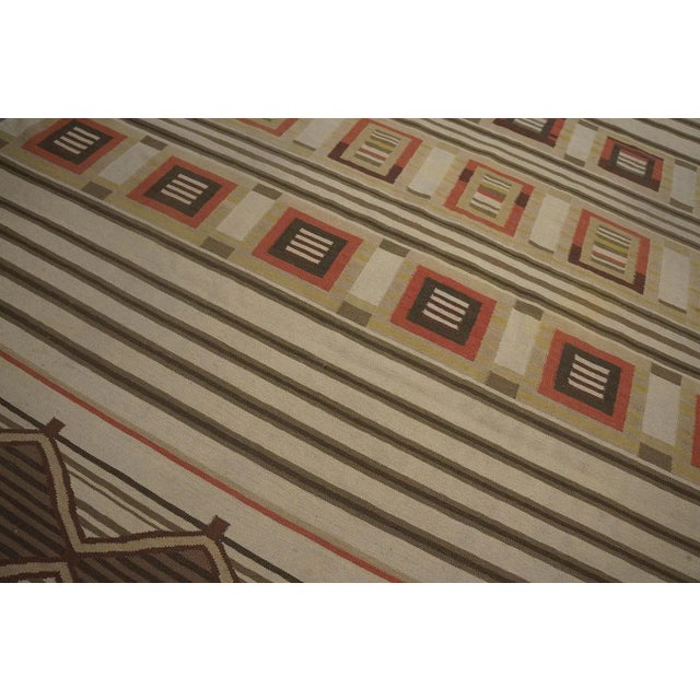 Textile Mid 20th Century Indian Dhurrie Carpet For Sale - Image 7 of 9