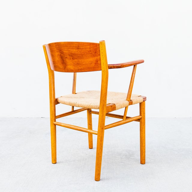 Borge Mogensen Attributed Model 156 Teak & Oak Armchair by Soborg, Denmark 1950s For Sale - Image 12 of 15