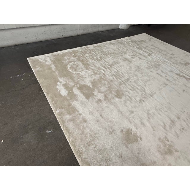 13ft 10in × 13ft 10in Rodolfo Dordoni for Minotti Dibbets Area Rug, Ecru For Sale In San Francisco - Image 6 of 12