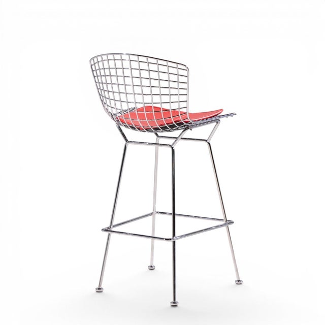 Harry Bertoia for Knoll Mid Century Chrome Bar Stools - Pair For Sale - Image 10 of 15