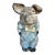 Vintage Painted Concrete Pig in Overalls For Sale