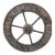 Large Industrial Wooden Pulley Wheel With Vintage Stenciled Lettering — 30” For Sale