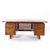 Jens Risom Mid Century Walnut and Cane Executive Desk This desk measures: 72 wide x 30 deep x 30 high, with a chair...