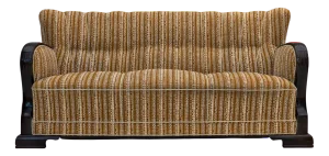 Danish 3-Seater Sofa in Brown Furniture Wool and Beech Wood, 1960s